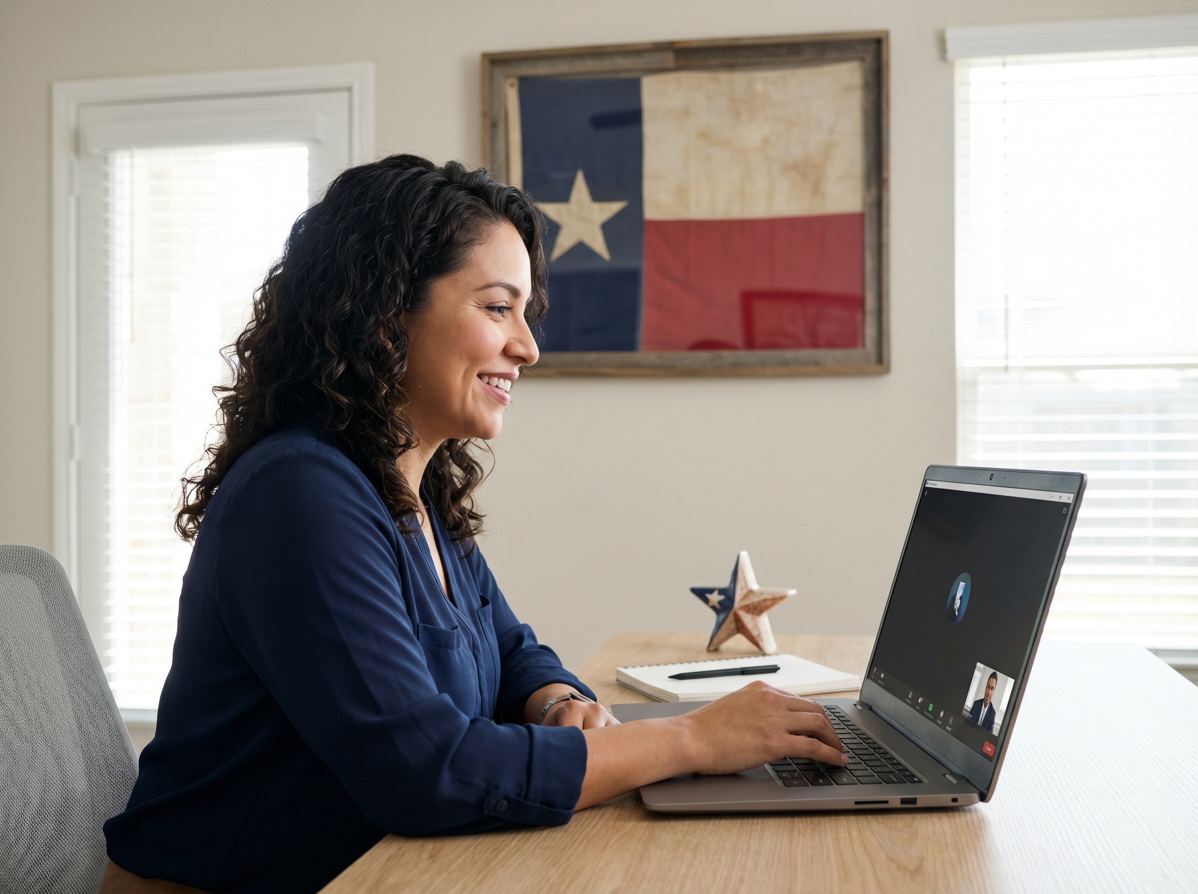 Recruiter conducting live video interviews on the EasyVirtualFair virtual job fair platform